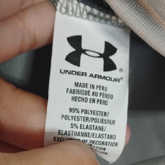 Under Armour Gray and Orange Performance Polo Shirt Heat Gear Classic Design XL - Picture 3 of 7